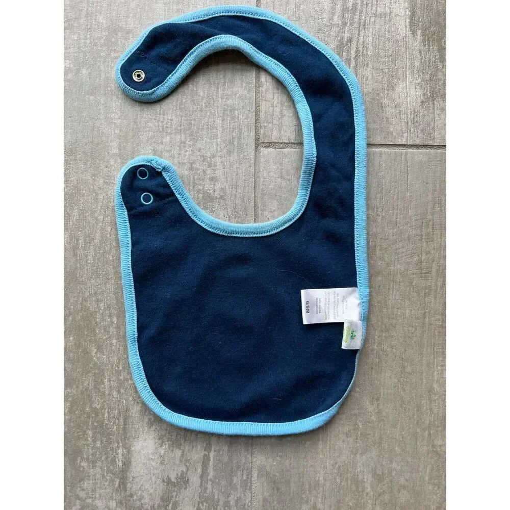 DISNEY Mickey Mouse Baby Boy Cotton Fabric Drool Cloth Teething Bib 6-9m Blue